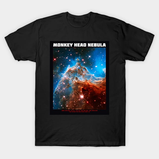 Monkey Head Nebula T-Shirt by headrubble